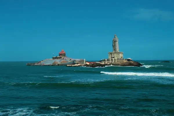 KanyaKumari Swami Vivekananda Rock – 9-Day Kerala Package: From Kochi to Munnar , Thekkady, Alleppey, Kovalam, and Kanyakumari.