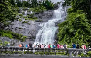 Cheeyappara Waterfall, on Kochi to Munnar highway.