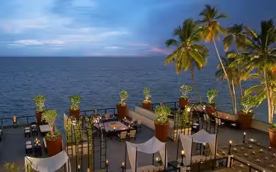 The Leela Kovalam Beach Resort - Enjoy an excellent stay in a beachside fantastic resort for your Kerala Holidays with Vinu Holidays.